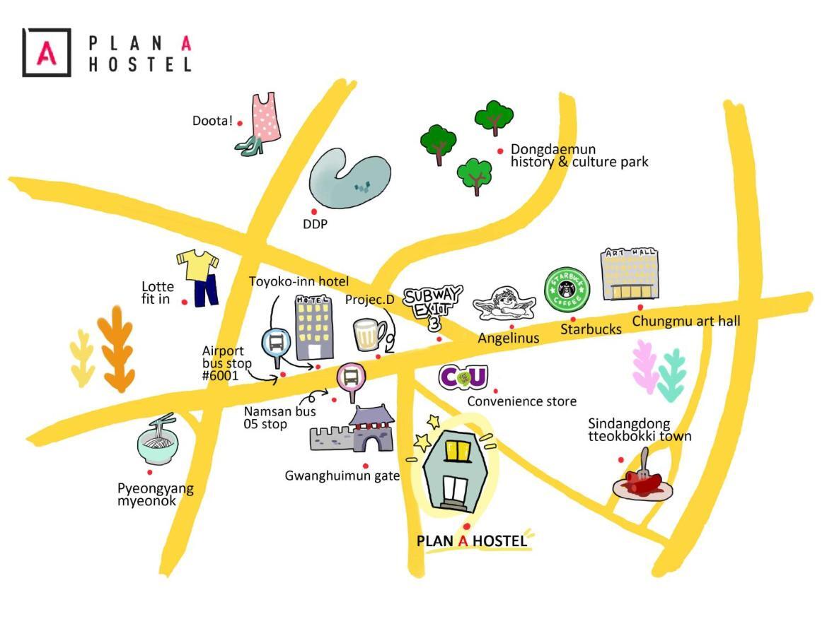 Plan A Hostel Szöul Kültér fotó